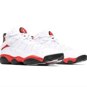 Nike Shoes Air Jordan 6 Rings Sneakers White Red Cherry Big Kids Size 6.5
